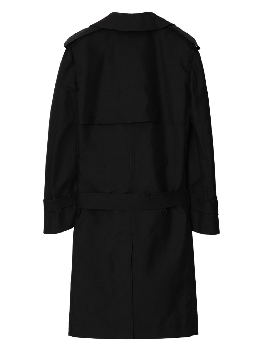 double-breasted belted trench coat - 3