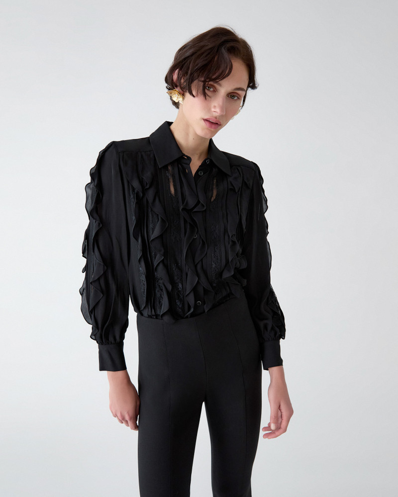 CAROLINA HERRERA Ruffled Georgette Blouse outlook