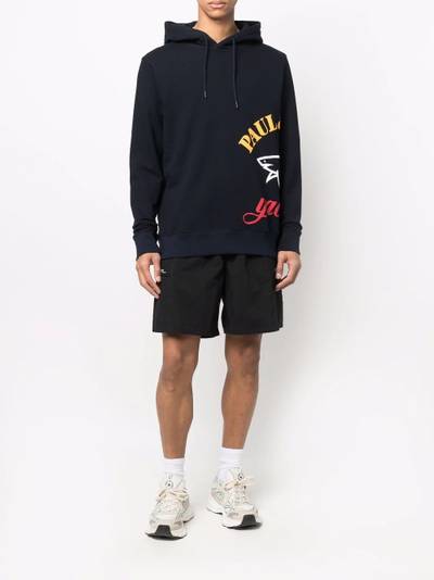 Paul & Shark oversized logo-print hoodie outlook