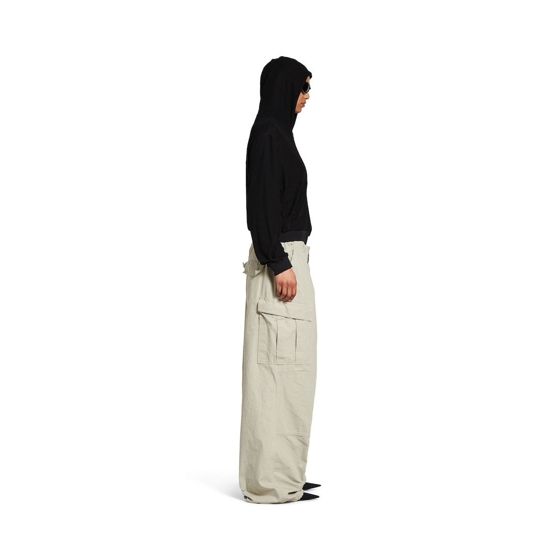 Men's Large Cargo Pants in Beige - 3