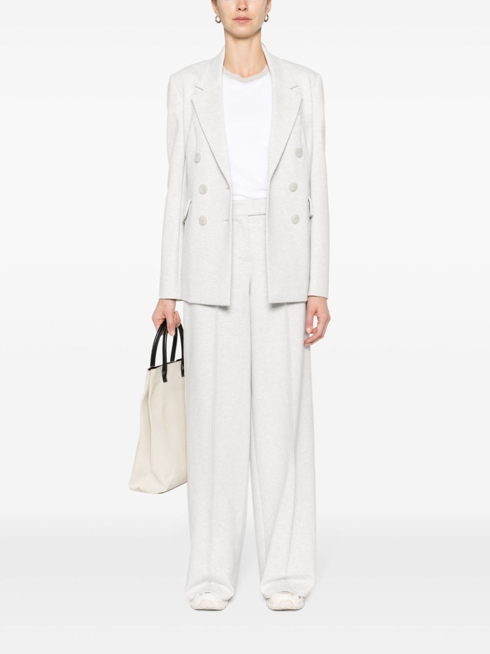 pressed-crease concealed-fastening tailored trousers - 2
