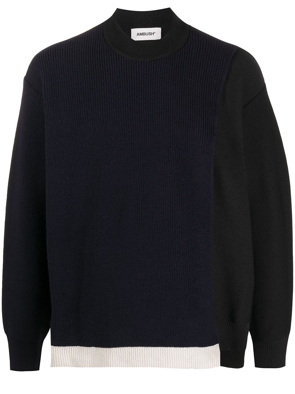 Overlap crew neck jumper - 1