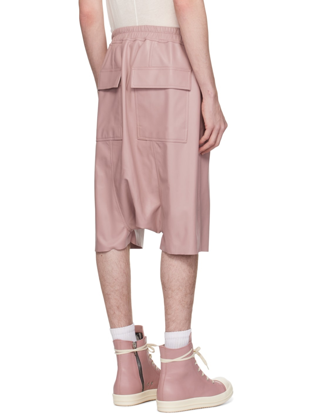 Pink Rick's Pods Leather Shorts - 3