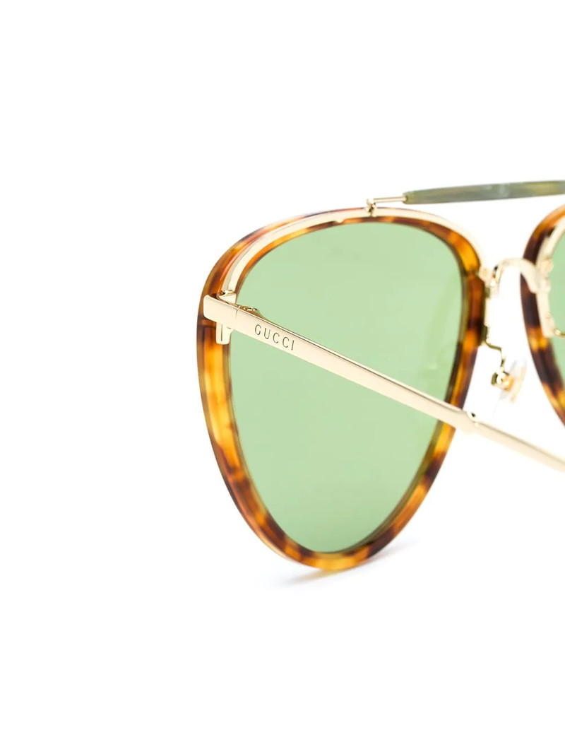tortoiseshell-effect pilot sunglasses 3