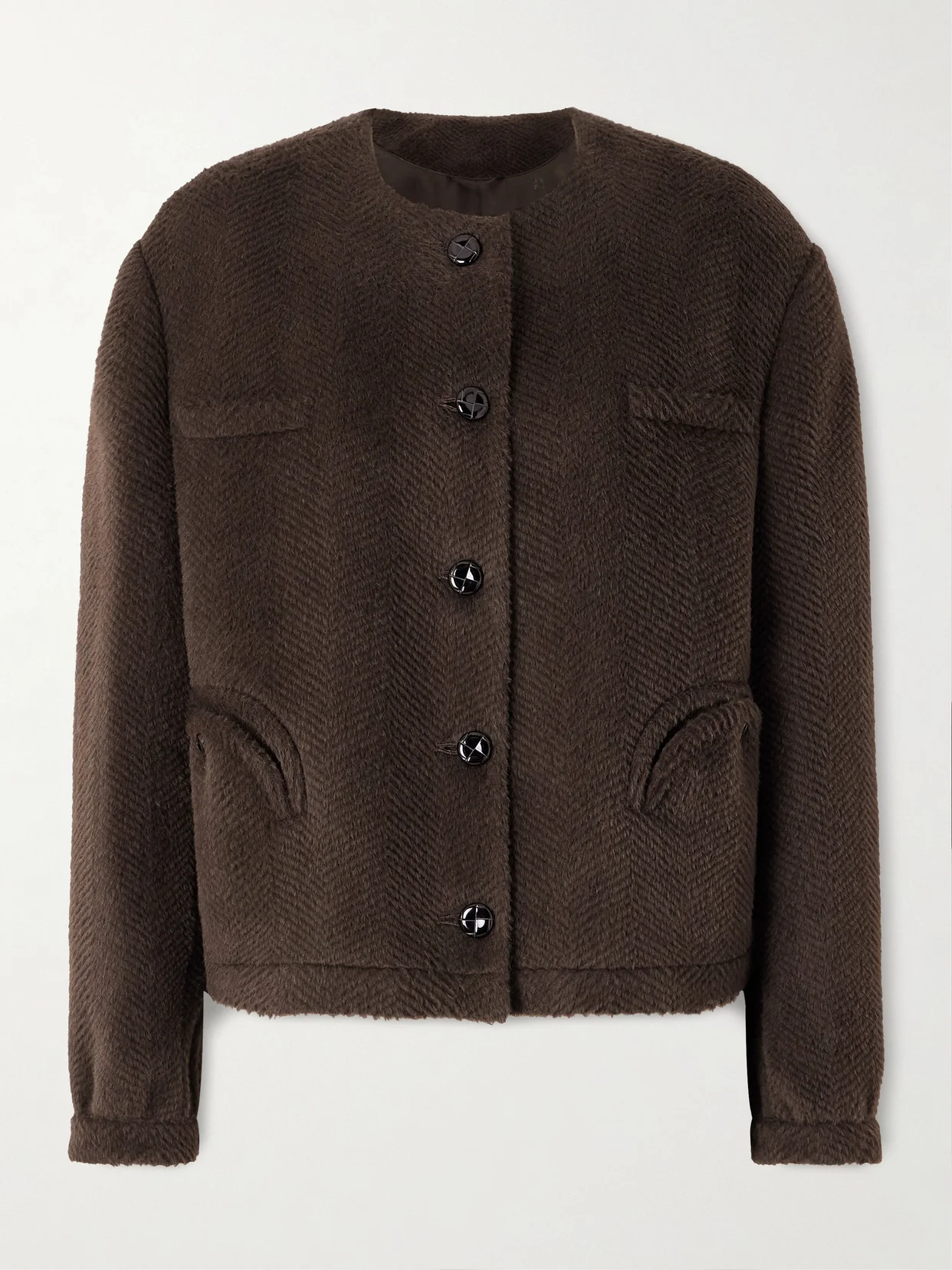 This Is It Gliss Herringbone Alpaca And Wool-blend Jacket - 1