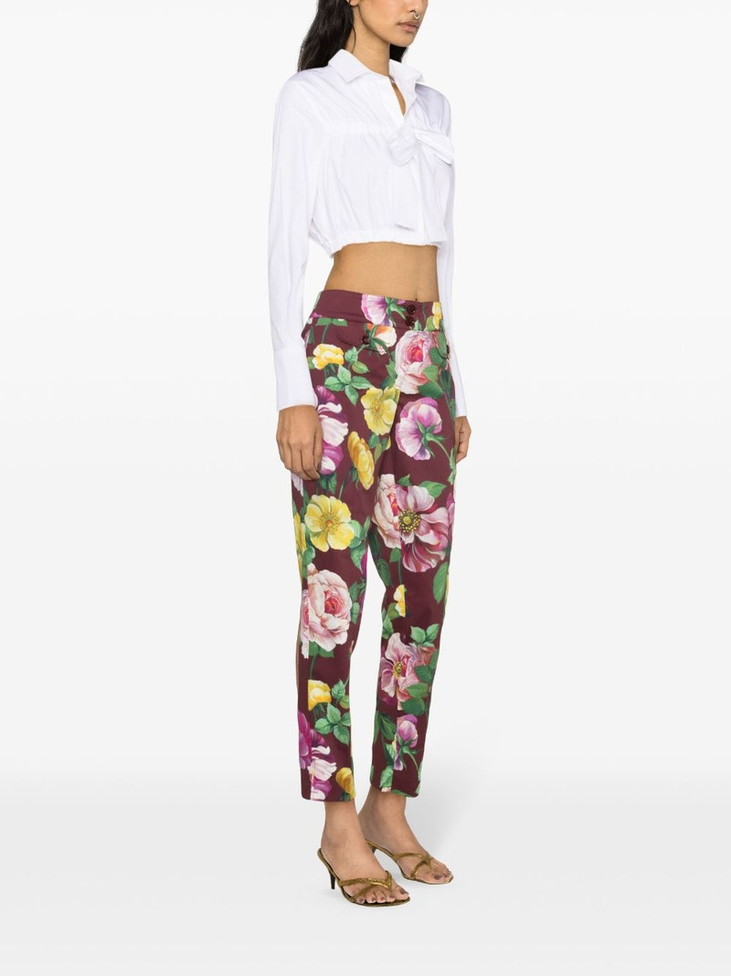 camellia-print trousers 3