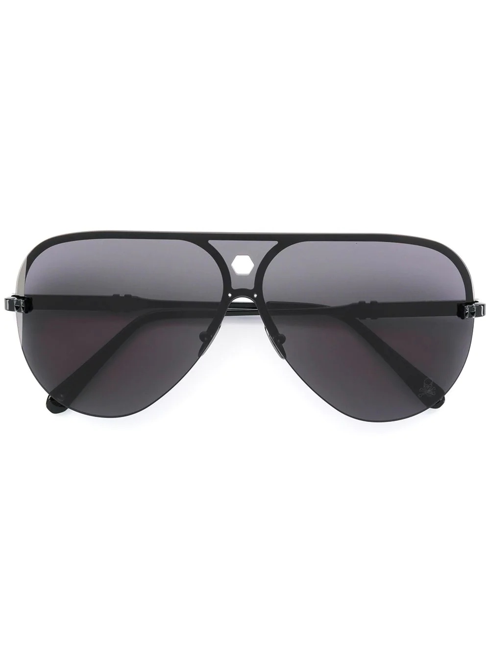 half-frame aviator sunglasses - 1