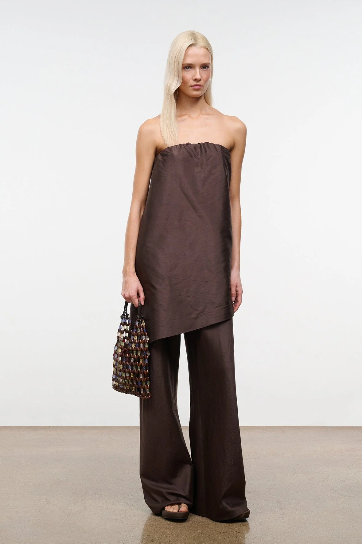 STAUD GEORGIA SILK CONVERTIBLE TOP EARTH - 1