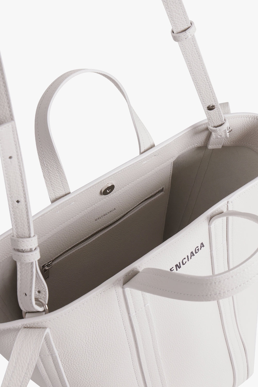 BALENCIAGA EVERYDAY SMALL N/S SHOPPING TOTE CHALKY WHITE