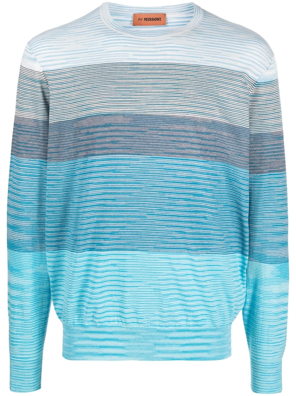 fine-knit striped jumper - 1