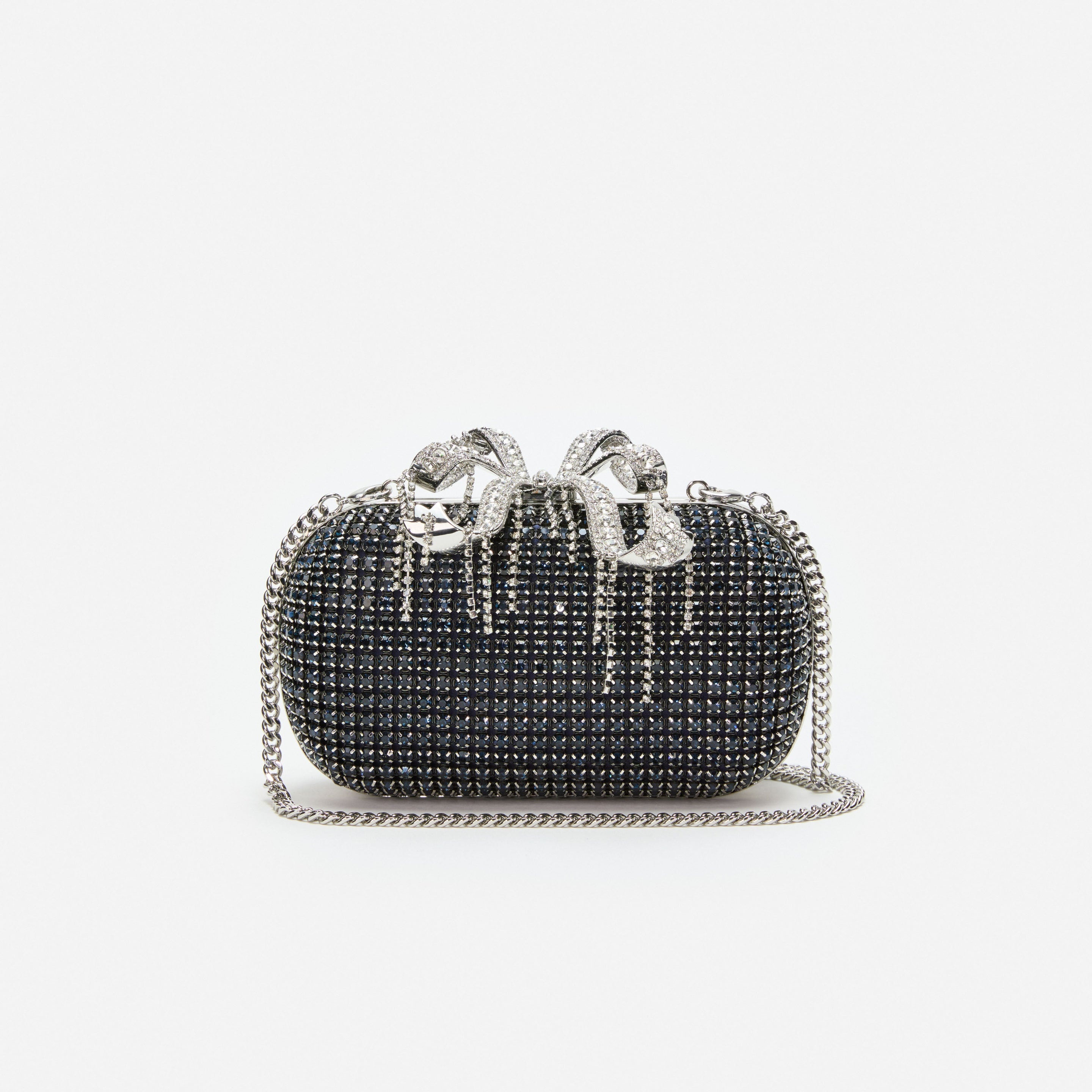 Navy Chainmail  Clutch Bag - 4
