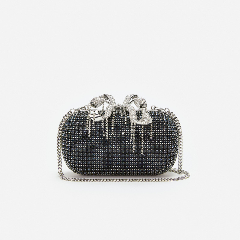 Navy Chainmail Clutch Bag 4