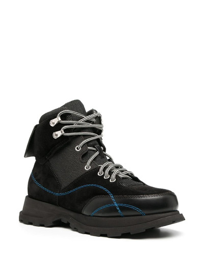 Jil Sander contrast-stitch mountain boots outlook