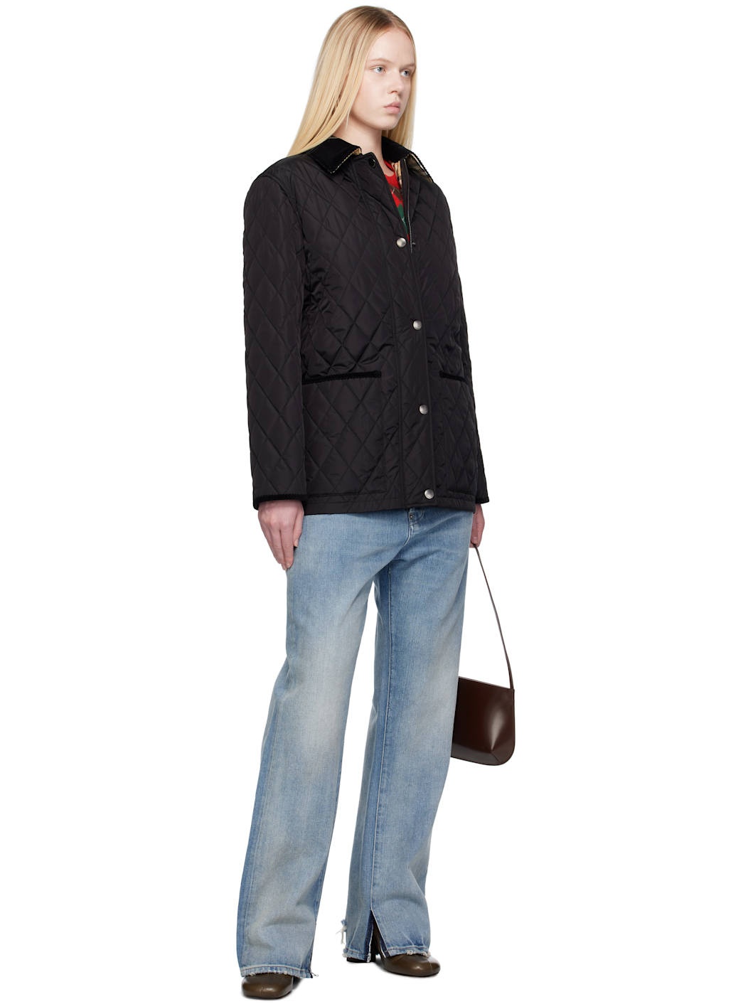 Black Broadway Quilted Nylon Jacket - 4