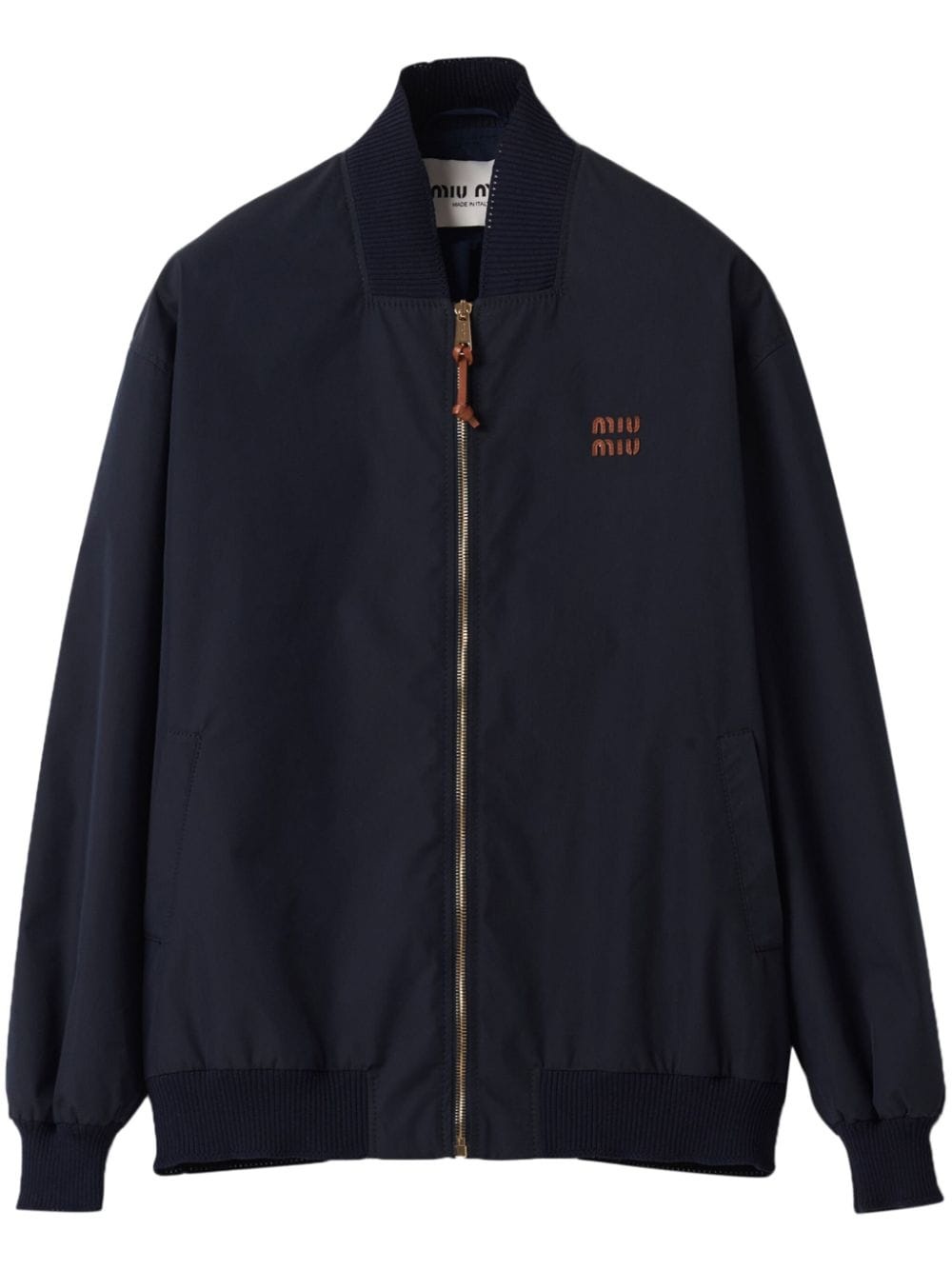 logo-patches bomber jacket - 1