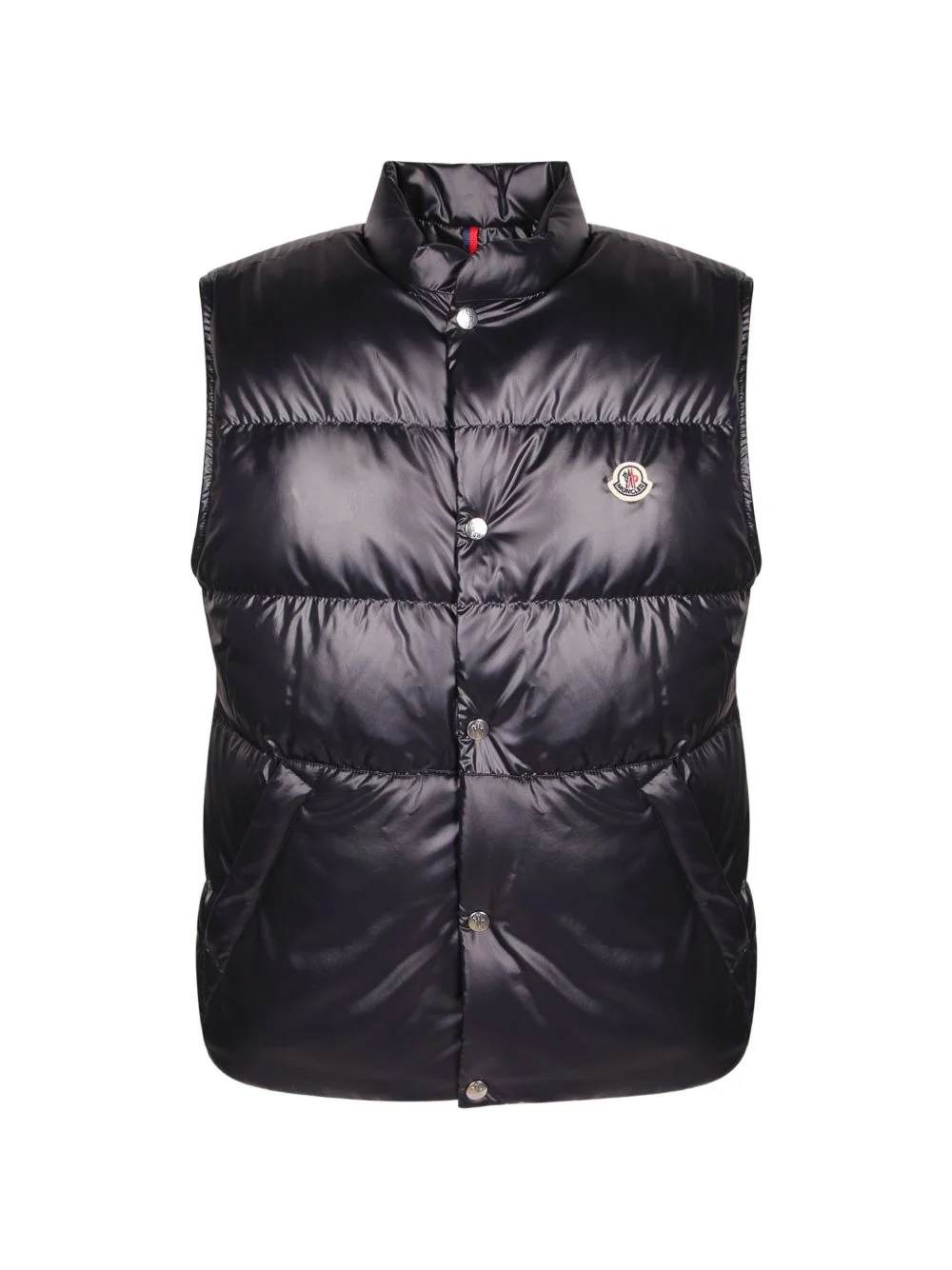 logo-applique quilted gilet - 1