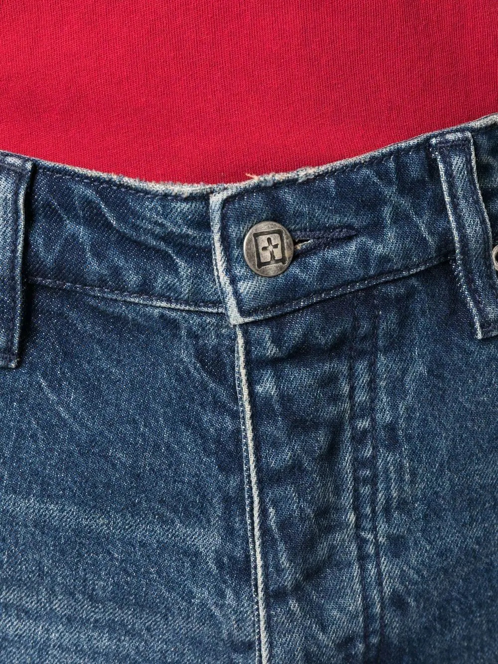 stonewashed skinny jeans - 5