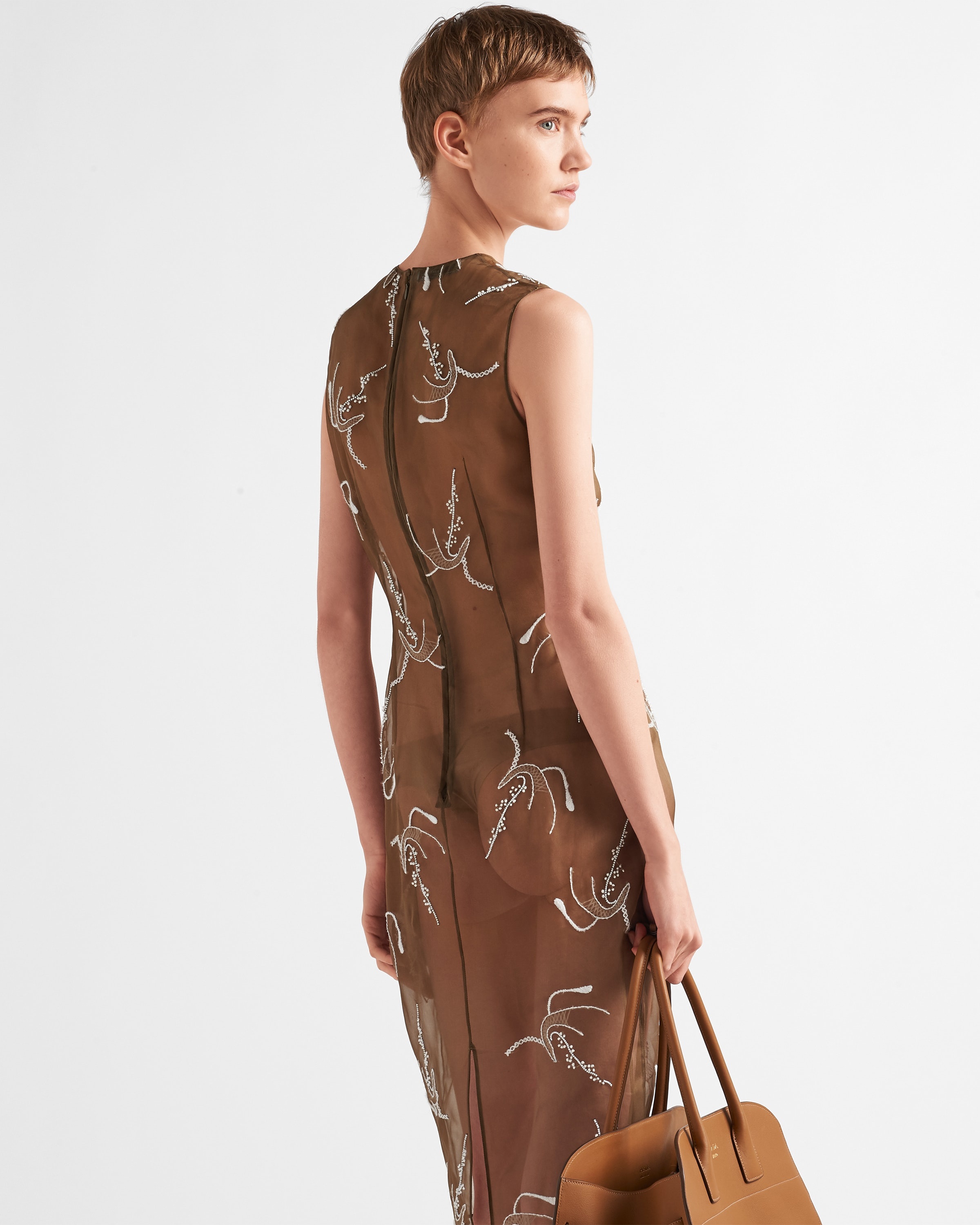 Embroidered organza dress - 5