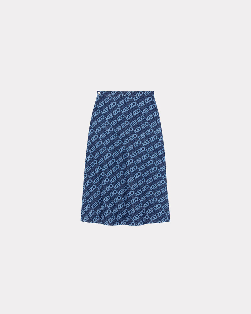 KENZO Monogram long denim skirt outlook