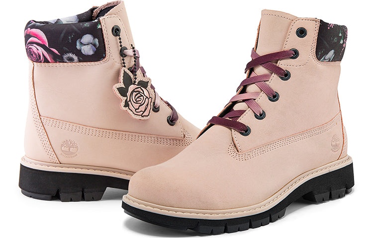 (WMNS) Timberland Lucia Way 6 Inch Charm Waterproof Boot 'Light Pink Nubuck' A2HXBW - 5