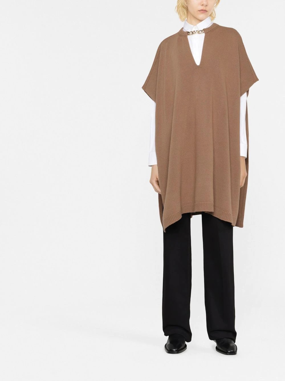 chain-detail knitted top - 2
