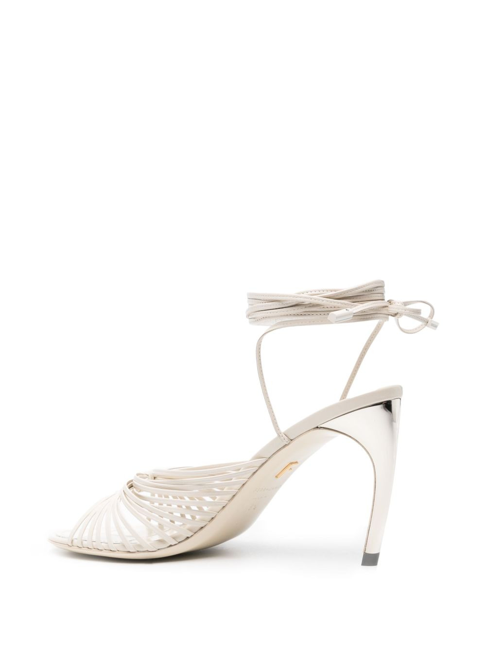 85mm caged leather sandals - 3