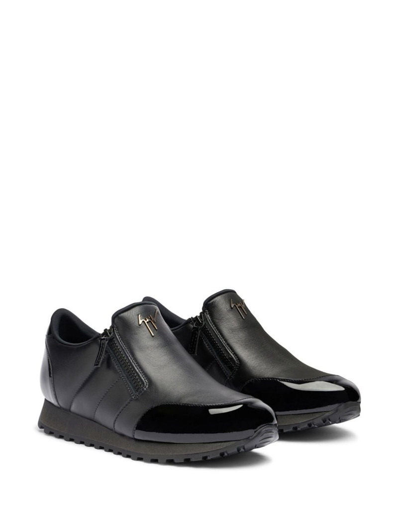 Giuseppe Zanotti Idle Run quilted leather zip-up loafers outlook