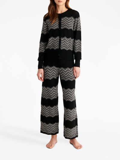 ERES Sugar chevron-pattern wide trousers outlook