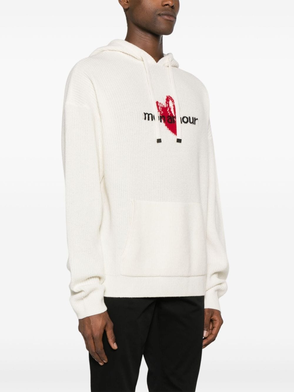 x Mon Amour intarsia-knit hoodie - 3