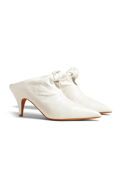 KHAITE Rowan Knotted Leather Mules white outlook