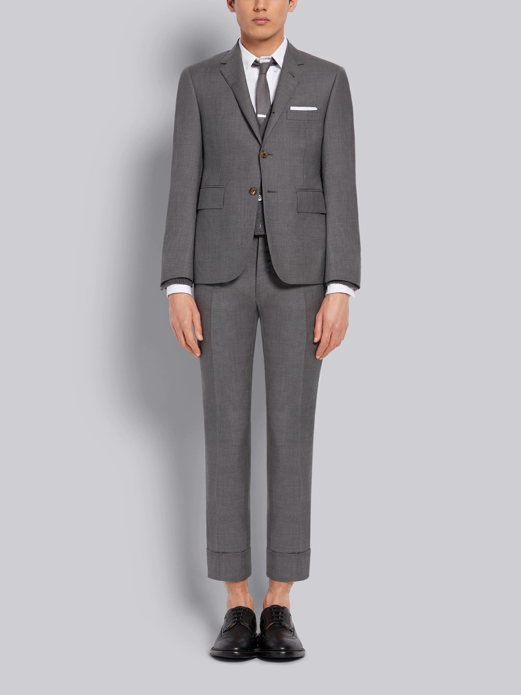 Thom Browne Medium Grey Super 120s Wool Twill Classic Suit