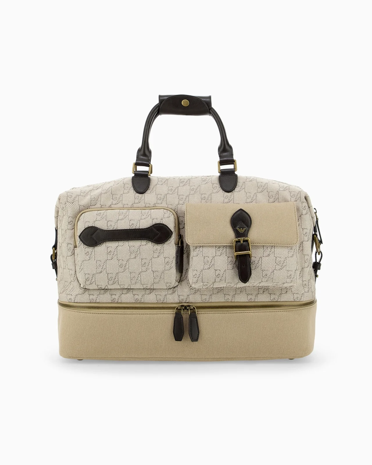 HOLDALL WITH MONOGRAM FRONT POCKETS AND BOTTOM COMPARTMENT - 1