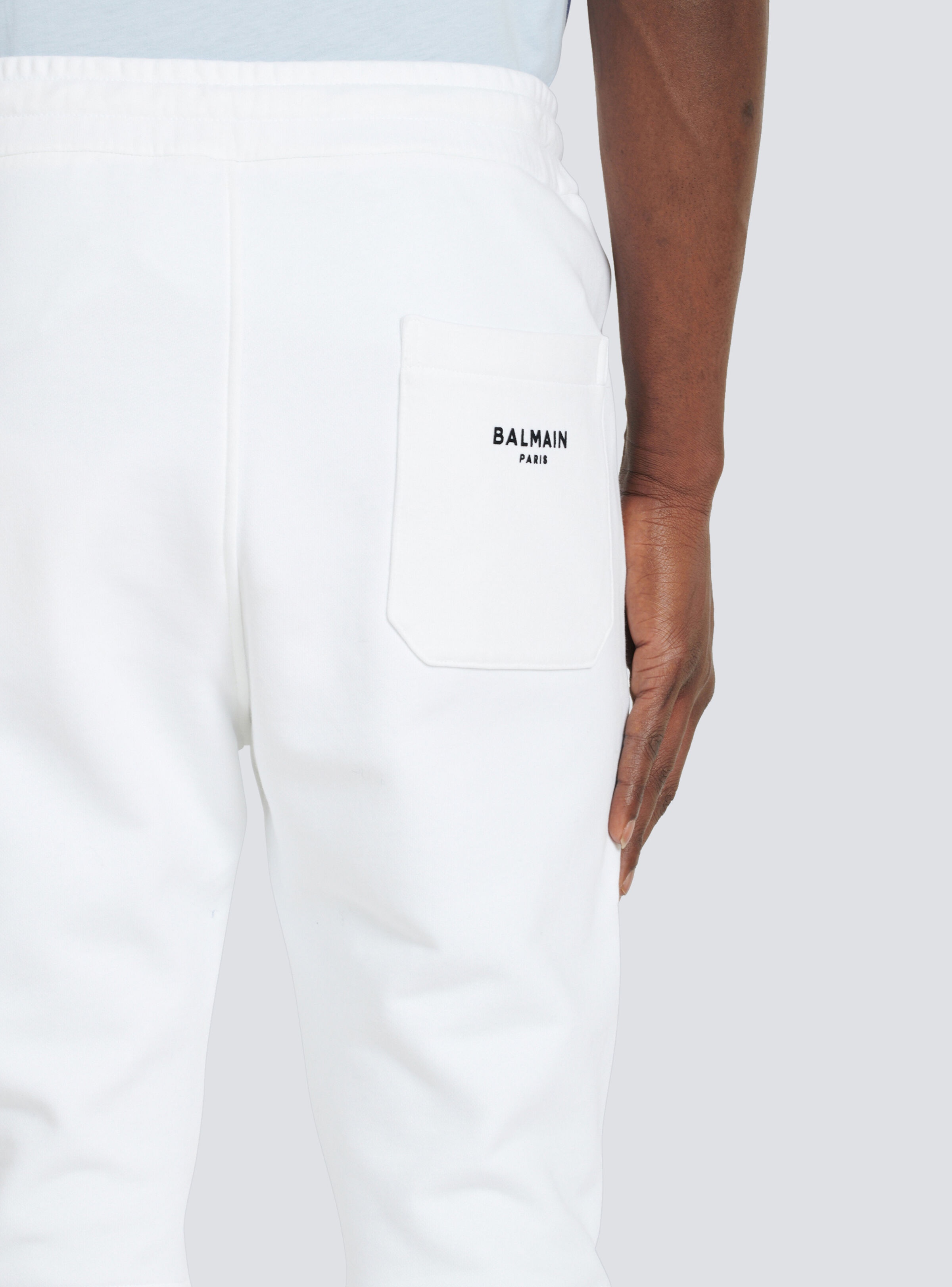 Cotton sweatpants with Balmain Paris logo - 8