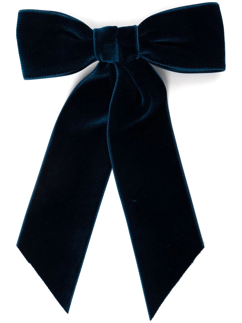 bow-detail velvet clip - 1