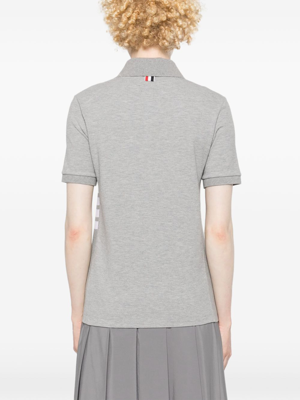 striped logo-patch polo shirt - 4