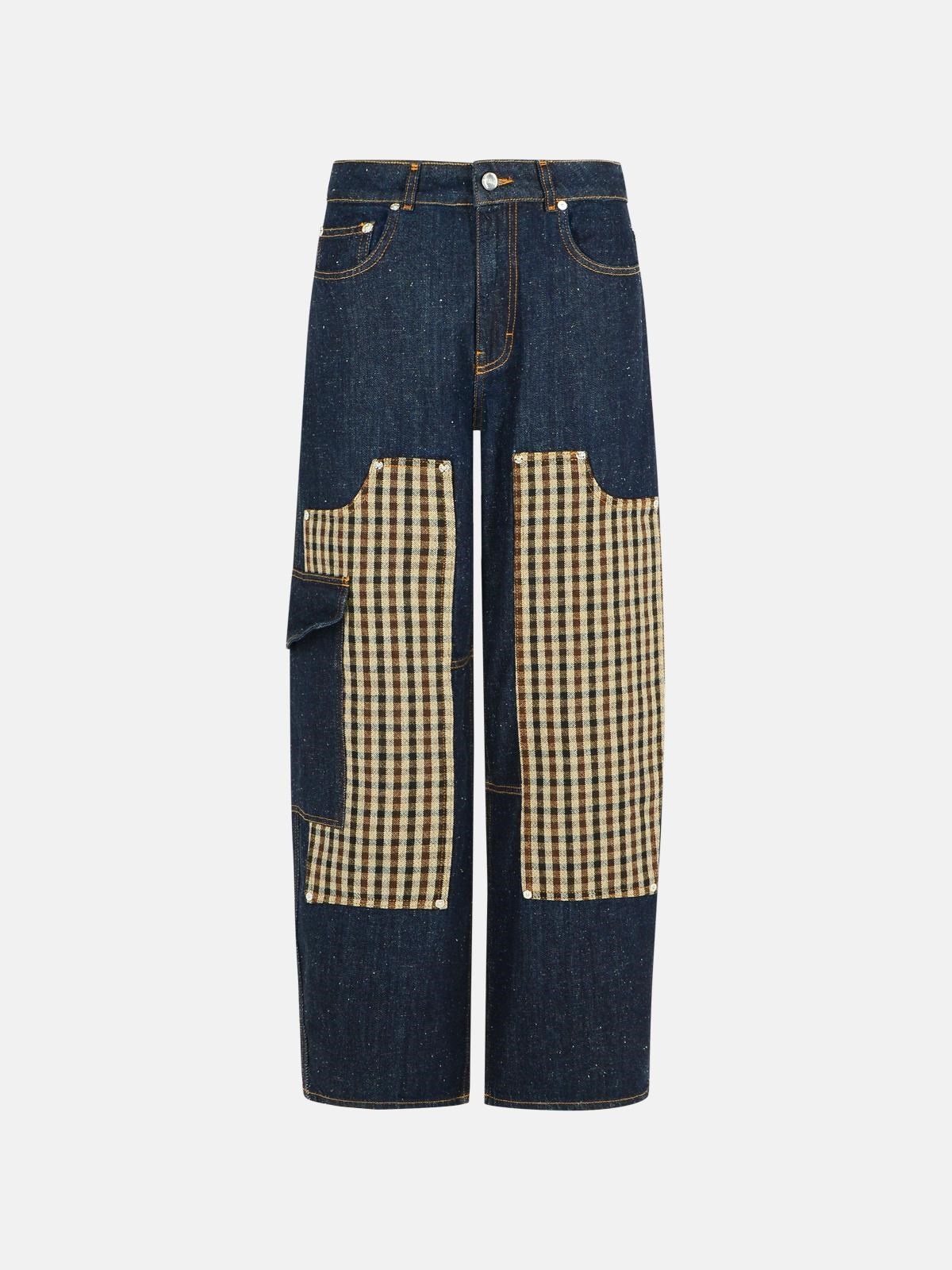 NAVY COTTON JEANS - 1