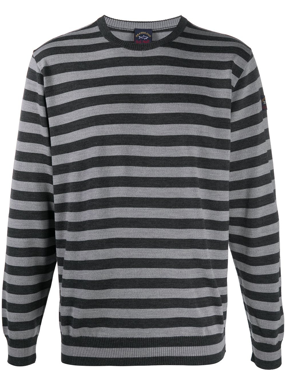 striped long-sleeve sweatshirt - 1