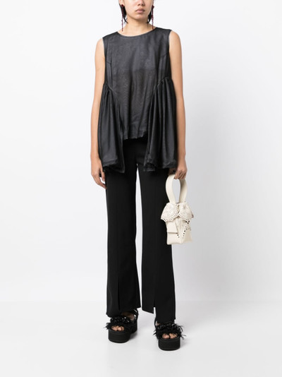 Comme Des Garçons draped-detail sleeveless blouse outlook