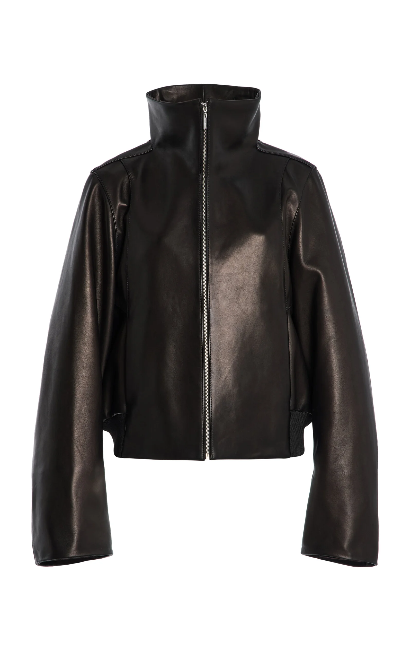Liam Leather Bomber Jacket black - 1