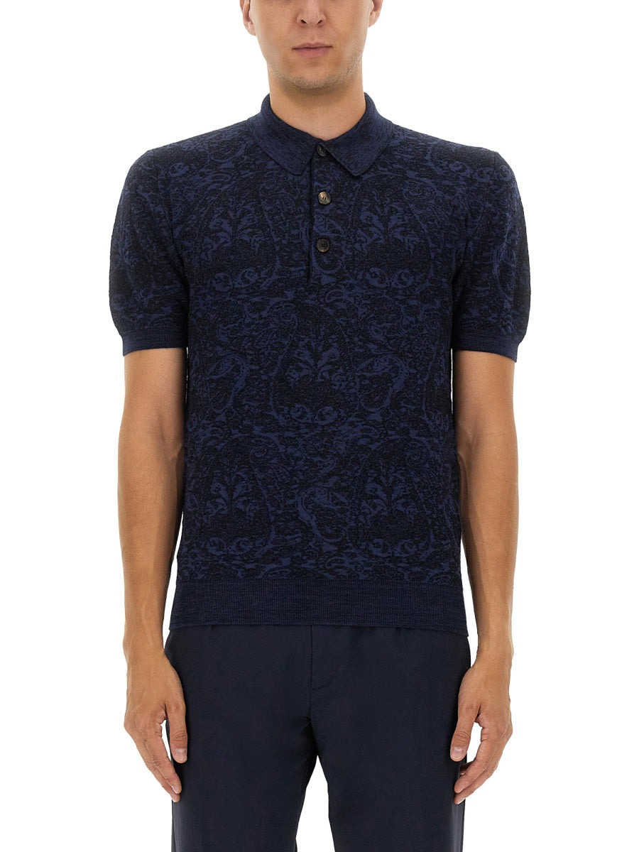 Etro Men Polo Shirt With Pegasus Embroidery - 3