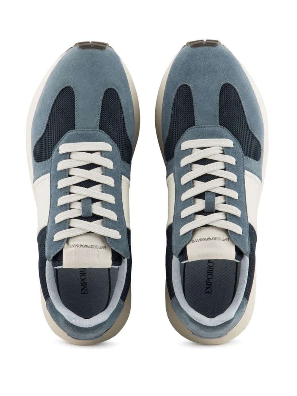 suede mesh sneakers - 7