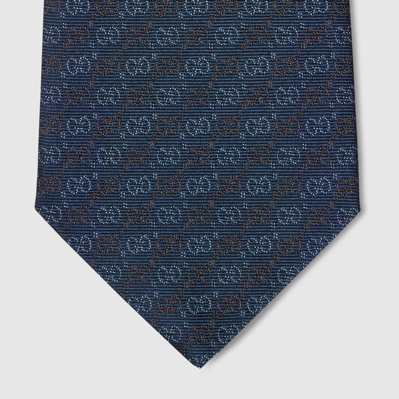 GUCCI GG silk jacquard tie outlook