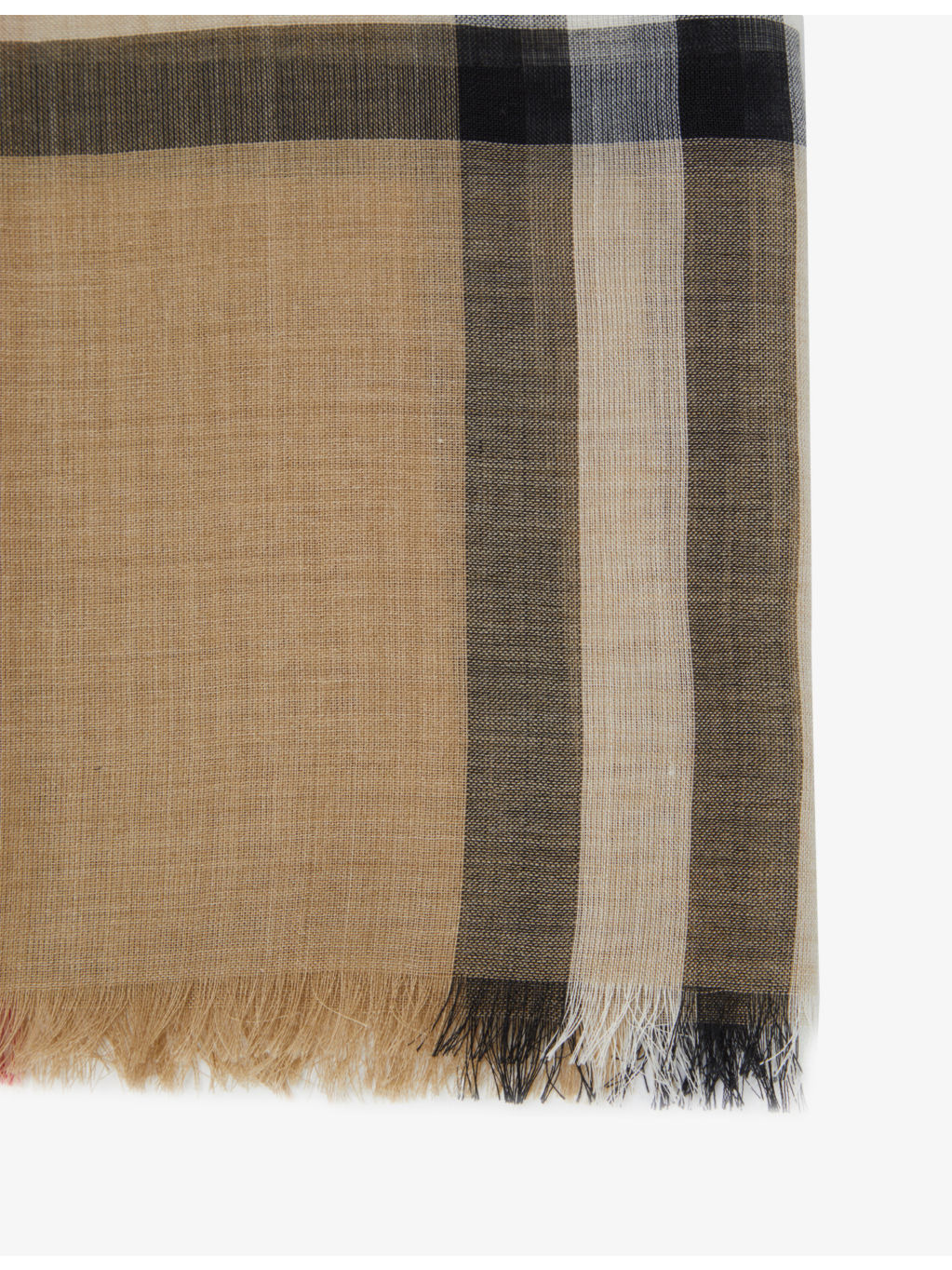 Giant checked wool-silk scarf - 3