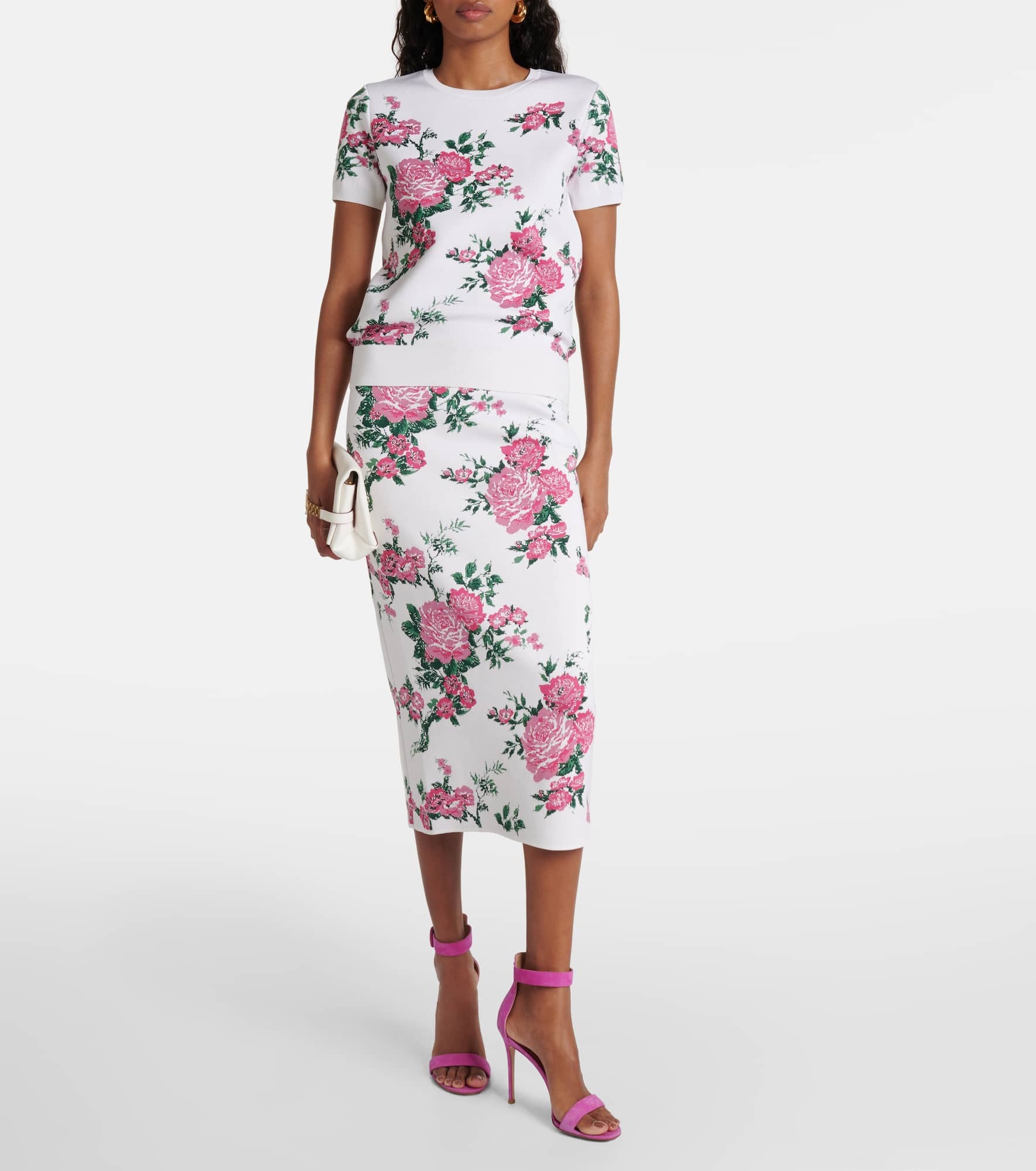 Floral silk-blend top - 2