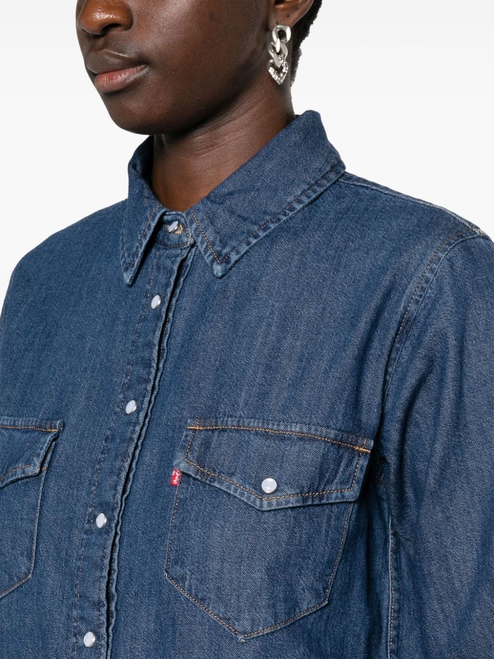 long-sleeve denim shirt - 5