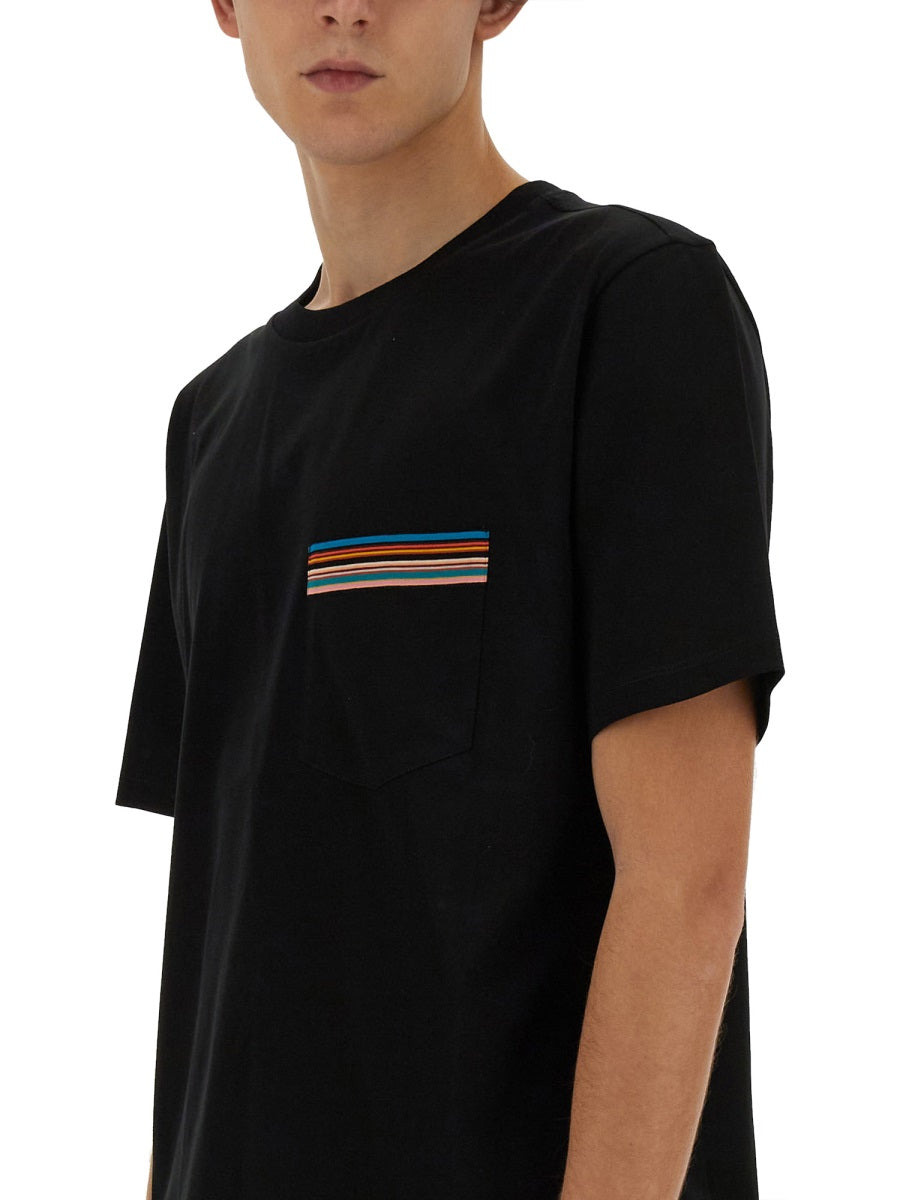 Paul Smith Men Striped Pocket T-Shirt - 4