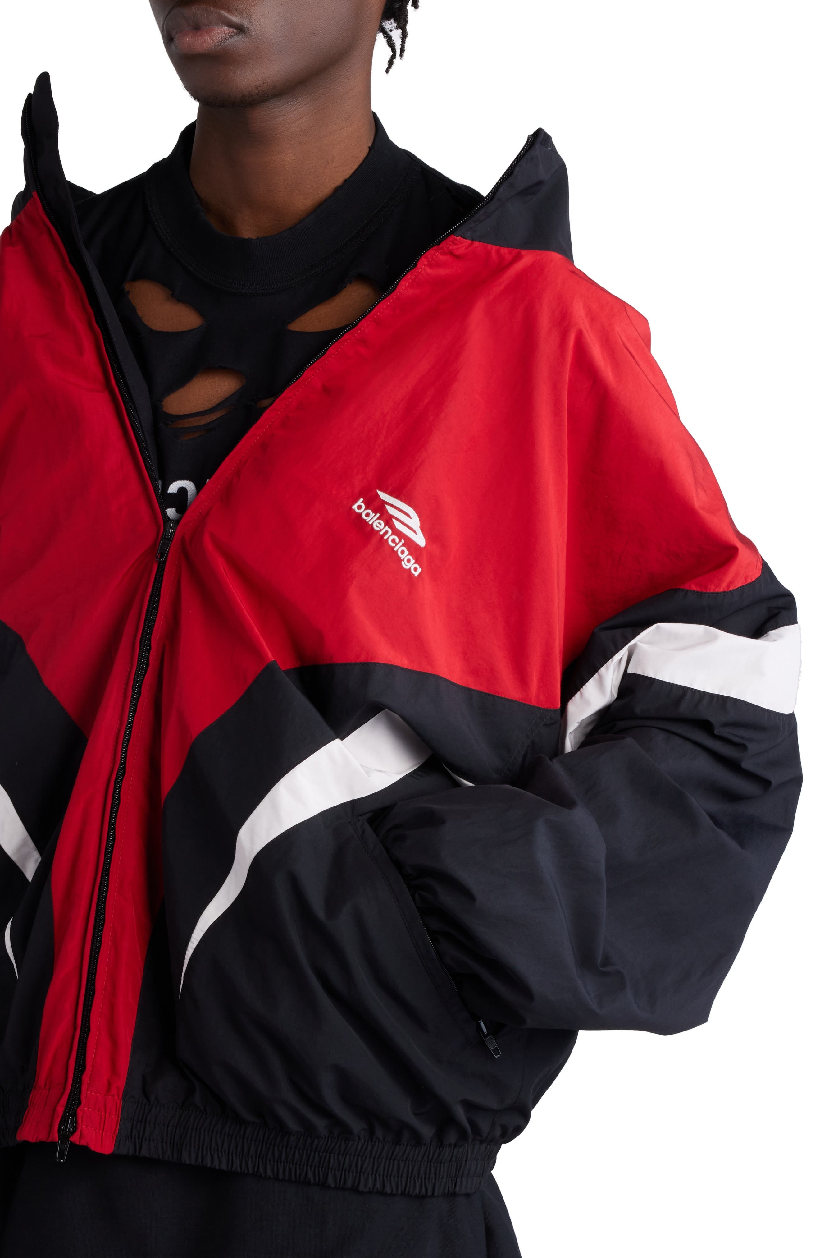 3B Sports Icon Off the Shoulder Track Jacket - 5