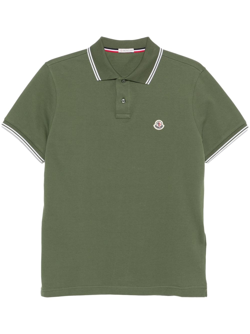 logo-patch cotton polo shirt - 1