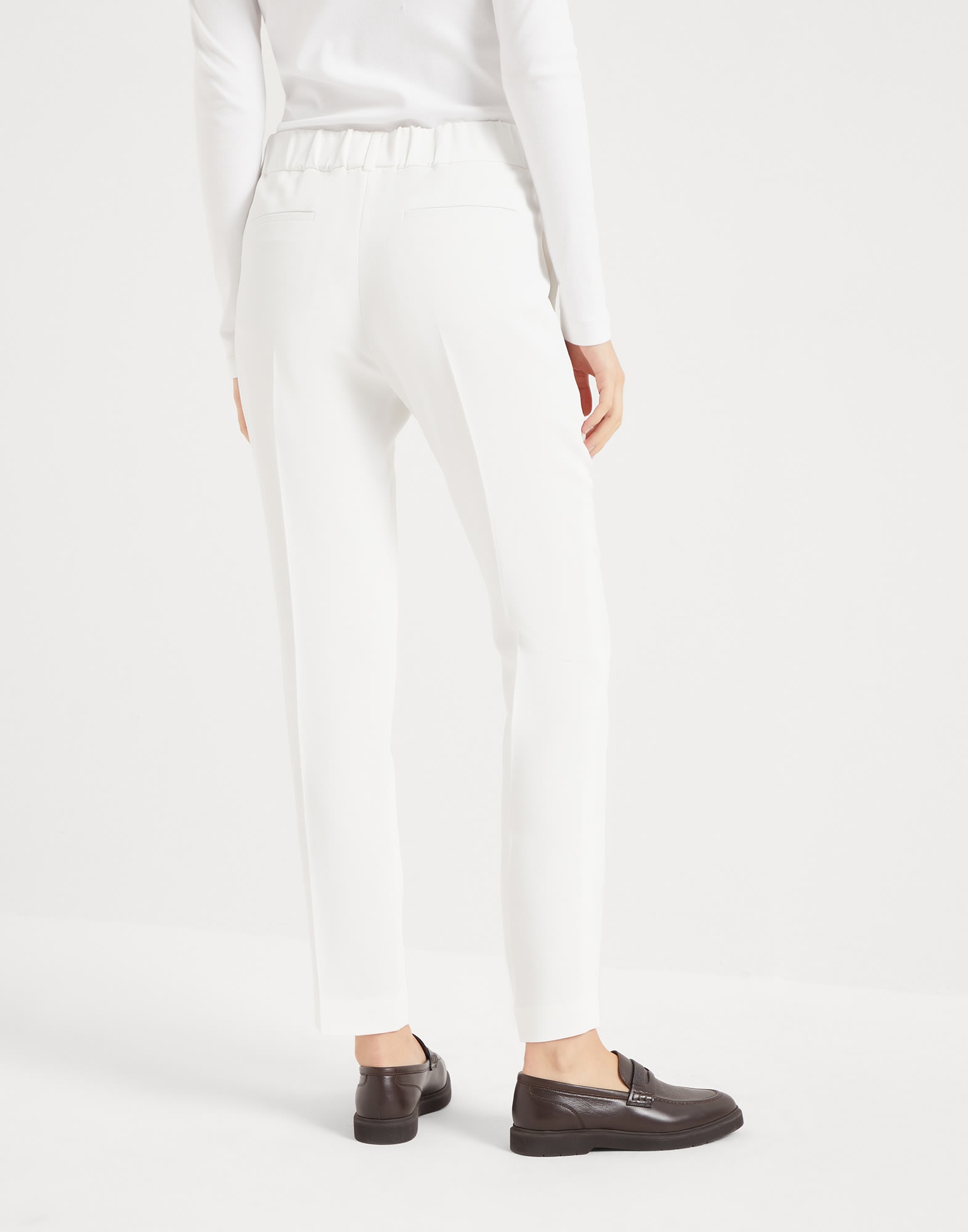 Silk and acetate crêpe cady tailored jogger trousers - 2
