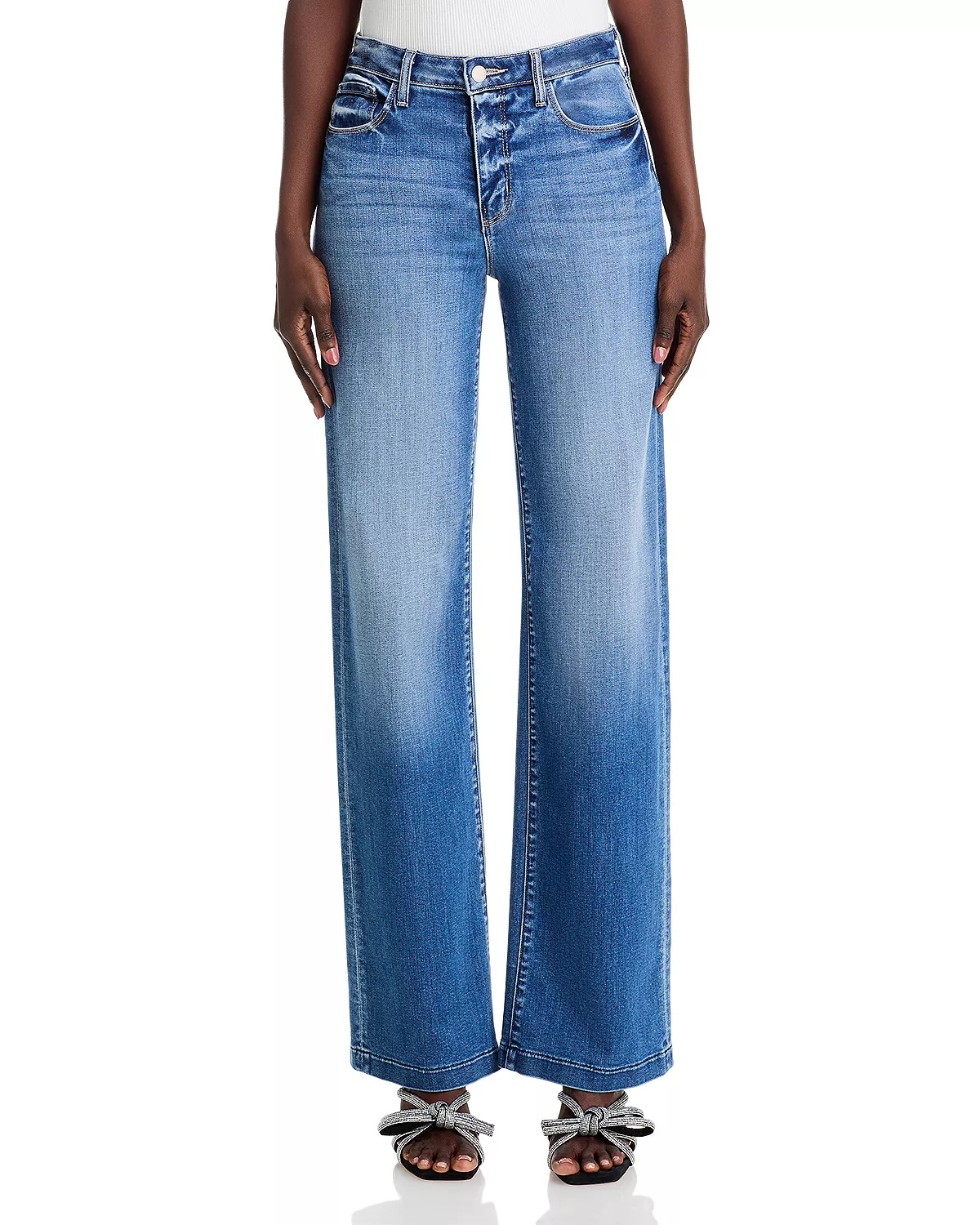 Clayton High Rise Wide Leg Jeans in Hampton - 7